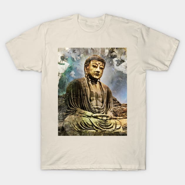 Warm Texture Buddha T-Shirt by MCAshe spiritual art 